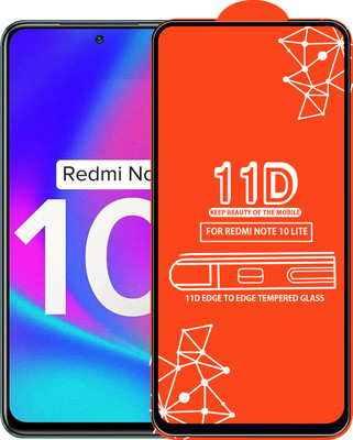 Qyist Edge To Edge Tempered Glass for Redmi Note 10 Lite(Pack of 1)