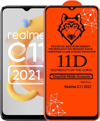 DeepzHub Edge To Edge Tempered Glass for Realme C11 2021(Pack of 1)