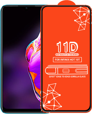 Qyist Edge To Edge Tempered Glass for Infinix Hot 10T(Pack of 1)