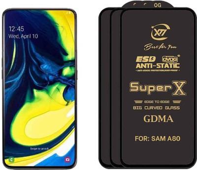 GDMA Edge To Edge Tempered Glass for SAMSUNG A 80(Pack of 3)