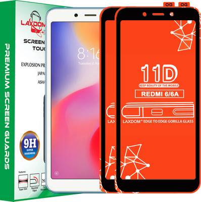 Laxdom Edge To Edge Tempered Glass for Mi Redmi 6(Pack of 2)