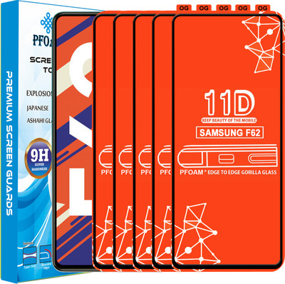 PFOAM Edge To Edge Tempered Glass for SAMSUNG GALAXY F62(Pack of 5)