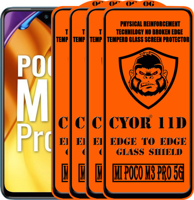 CYOR Edge To Edge Tempered Glass for REDMI POCO M3 PRO 5G(Pack of 4)