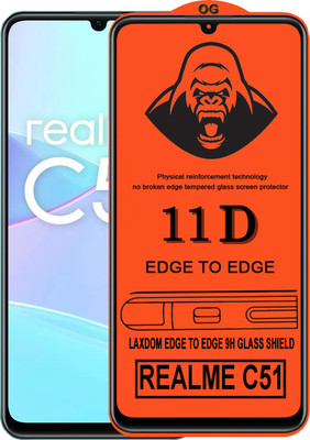 Laxdom Edge To Edge Tempered Glass for REALME C51(Pack of 1)