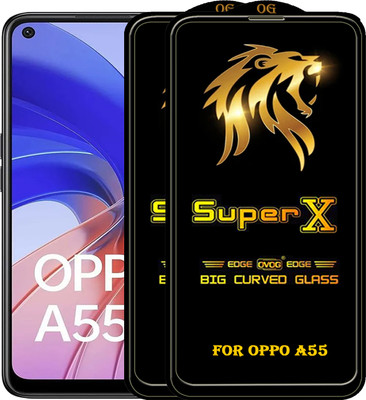 PFOAM Edge To Edge Tempered Glass for OPPO A55(Pack of 2)