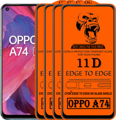 CYOR Edge To Edge Tempered Glass for OPPO A74(Pack of 4)