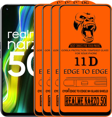 CYOR Edge To Edge Tempered Glass for REALME NARZO 50(Pack of 4)