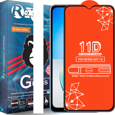 Roxel Edge To Edge Tempered Glass for Infinix Hot 12I(Pack of 1)