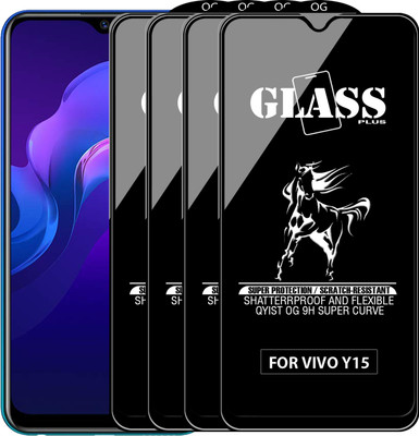 Qyist Edge To Edge Tempered Glass for VIVO Y15(Pack of 4)