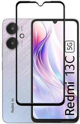 NIMMIKA ENTERPRISES Edge To Edge Tempered Glass for Mi Redmi 13C 5G(Premium Tempered Glass | Cobra Scale Texture | Full Coverage | Ultra-Thin Design | Oleophobic Coating | Case-Friendly Design | Crystal Clear Display | Residue-Free Removal)(Pack of 1)