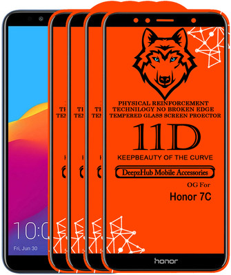 CRodible Edge To Edge Tempered Glass for Honor 7C(Pack of 4)