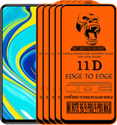 CYOR Edge To Edge Tempered Glass for REDMI NOTE 9 PRO MAX(Pack of 5)