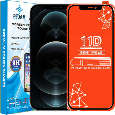 PFOAM Edge To Edge Tempered Glass for APPLE IPHONE 12 PRO MAX(Pack of 1)
