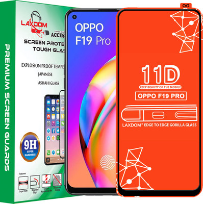 Laxdom Edge To Edge Tempered Glass for OPPO F19 PRO(Pack of 1)