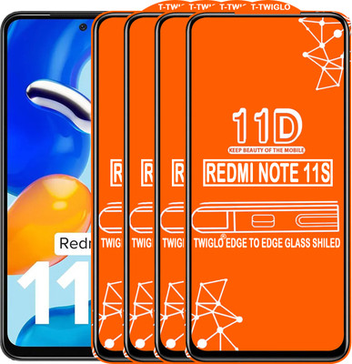 TWIGLO Edge To Edge Tempered Glass for REDMI NOTE 11S(Pack of 4)