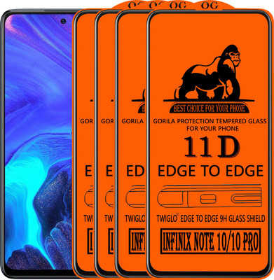 TWIGLO Edge To Edge Tempered Glass for INFINIX NOTE 10 PRO(Pack of 4)