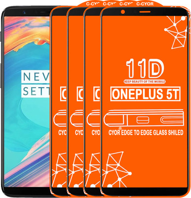 CYOR Edge To Edge Tempered Glass for OnePlus 5T(Pack of 4)