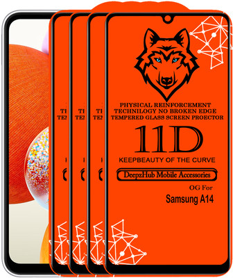 CRodible Edge To Edge Tempered Glass for Samsung Galaxy A14(Pack of 4)