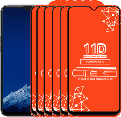 Qyist Edge To Edge Tempered Glass for Oppo A11K(Pack of 6)