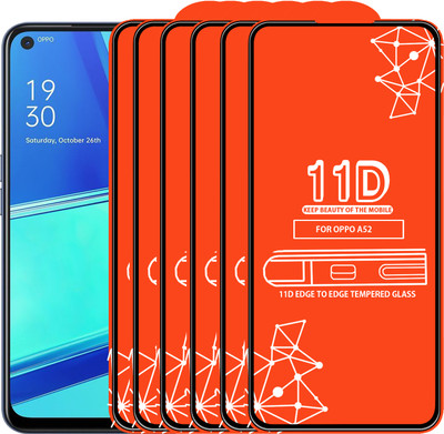 Qyist Edge To Edge Tempered Glass for Oppo A52 2020(Pack of 6)