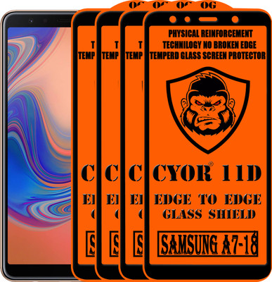 CYOR Edge To Edge Tempered Glass for SAMSUNG A7-18(Pack of 4)