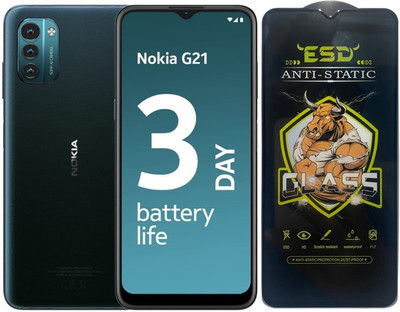 Obstinate Edge To Edge Tempered Glass for Nokia G21, BLATE ESD, Bull King ESD, Edge to Edge, Anti Static, Dustproof(Pack of 1)