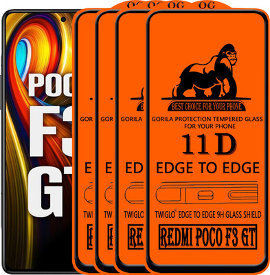 TWIGLO Edge To Edge Tempered Glass for REDMI POCO F3 GT(Pack of 4)