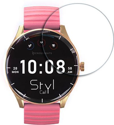 SOMTONE Edge To Edge Tempered Glass for crossbeats Orbit Styl Calling 1.4 inch SMARTWATCH SCREEN GUARD(Pack of 1)