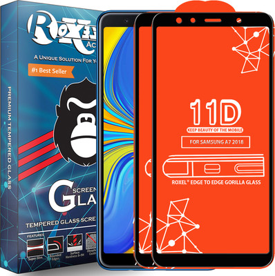 Roxel Edge To Edge Tempered Glass for Samsung Galaxy A7 2018 Edition(Pack of 2)