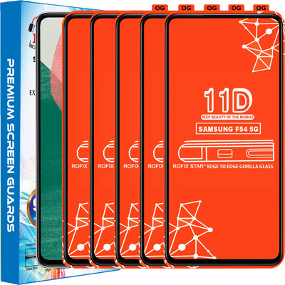 Rofix star Edge To Edge Tempered Glass for SAMSUNG GALAXY F54 5G(Pack of 5)