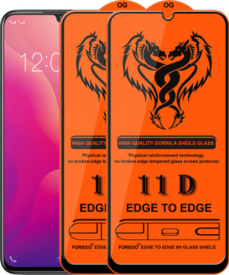 Forego Edge To Edge Tempered Glass for Vivo V11 Pro(Pack of 2)