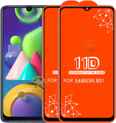 SEVEN7STAR Edge To Edge Tempered Glass for Samsung Galaxy M21(Pack of 2)