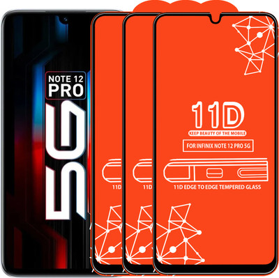 Roxel Edge To Edge Tempered Glass for Infinix Note 12 Pro 5G(Pack of 3)