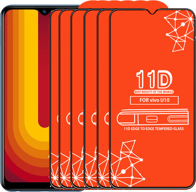Roxel Edge To Edge Tempered Glass for Vivo U10(Pack of 6)