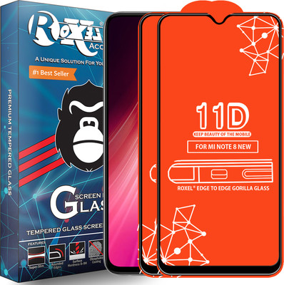 Roxel Edge To Edge Tempered Glass for Redmi Note 8(Pack of 2)