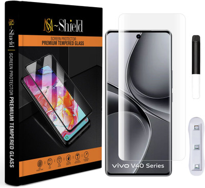 MS-Shield Edge To Edge Tempered Glass for Vivo V40 Pro 5G, Borderless UV Glass Protection(Pack of 1)