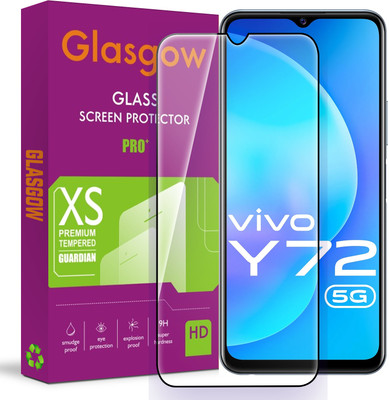 Glasgow Edge To Edge Tempered Glass for Vivo Y72 5G(Pack of 1)