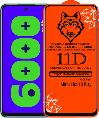 DeepzHub Edge To Edge Tempered Glass for Infinix HOT 12 Play(Pack of 1)