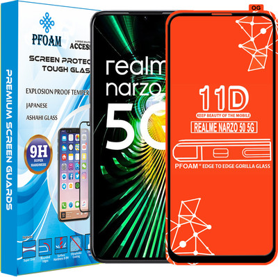 PFOAM Edge To Edge Tempered Glass for REALME NARZO 50 5G(Pack of 1)