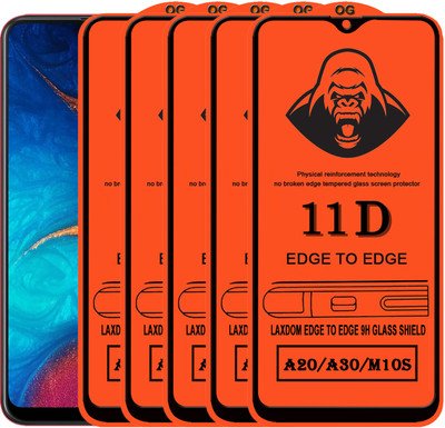 Laxdom Edge To Edge Tempered Glass for SAMSUNG GALAXY A20(Pack of 5)