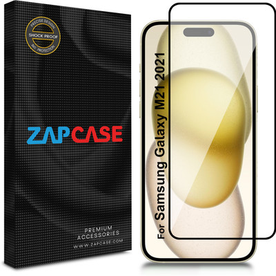 Zapcase Edge To Edge Tempered Glass for Samsung Galaxy M21 2021(Pack of 1)