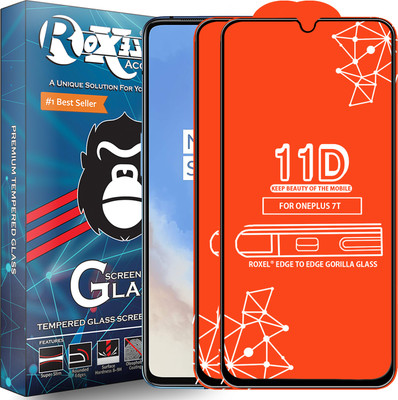 Roxel Edge To Edge Tempered Glass for Oneplus 7T(Pack of 2)