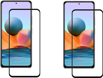 DMJHP Edge To Edge Tempered Glass for Mi Redmi Note 10 Pro(Pack of 2)