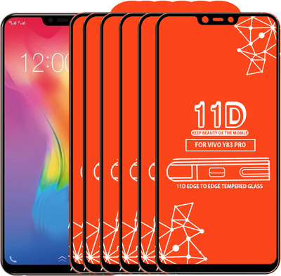 Roxel Edge To Edge Tempered Glass for Vivo Y83 Pro(Pack of 6)