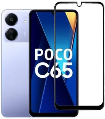BRENZZ Edge To Edge Tempered Glass for POCO C65, poco c65(Pack of 1)