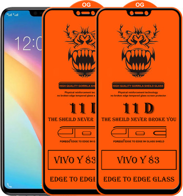 Forego Edge To Edge Tempered Glass for Vivo Y83(Pack of 2)