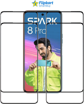 Flipkart SmartBuy Edge To Edge Tempered Glass for TECNO SPARK 8 PRO(Pack of 4)