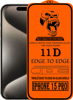 TWIGLO Edge To Edge Tempered Glass for IPHONE 15 PRO(Pack of 1)