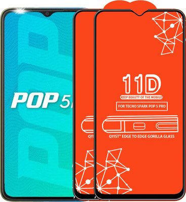Qyist Edge To Edge Tempered Glass for Tecno Pop 5 Pro(Pack of 2)