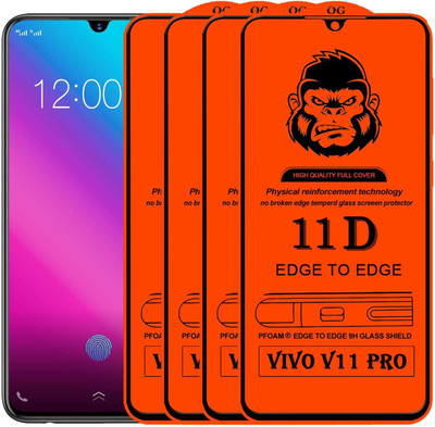 Xester Edge To Edge Tempered Glass for Vivo V11 Pro(Pack of 4)
